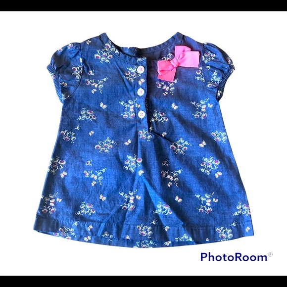 Carter’s Shirt Size 12 Months Floral Butterfly’s - Picture 1 of 8